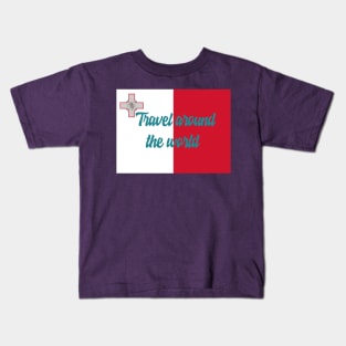 Travel Around the World - Malta Kids T-Shirt